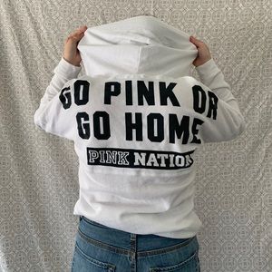 Victoria Secret Pink White hoodie